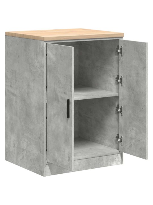 Autotallin säilytyskaappi betoni harmaa 60x51x85 cm täysi mänty