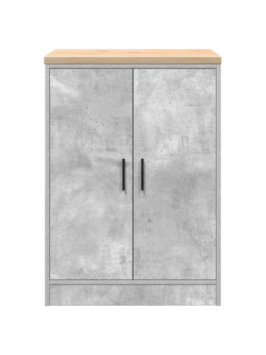Autotallin säilytyskaappi betoni harmaa 60x51x85 cm täysi mänty