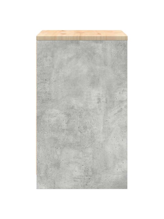 Autotallin säilytyskaappi betoni harmaa 60x51x85 cm täysi mänty
