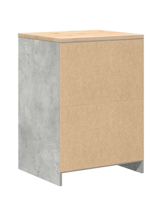 Autotallin säilytyskaappi betoni harmaa 60x51x85 cm täysi mänty