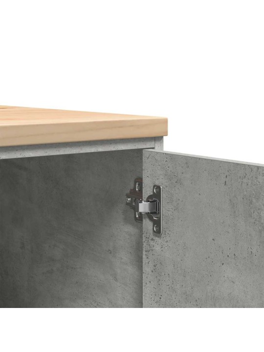 Autotallin säilytyskaappi betoni harmaa 60x51x85 cm täysi mänty