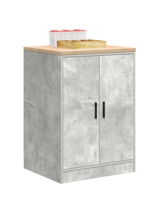 Autotallin säilytyskaappi betoni harmaa 60x51x85 cm täysi mänty
