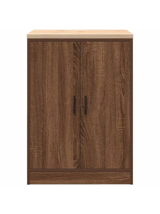 Autotallin säilytyskaappi ruskea tammi 60x51x85 cm täysi mänty