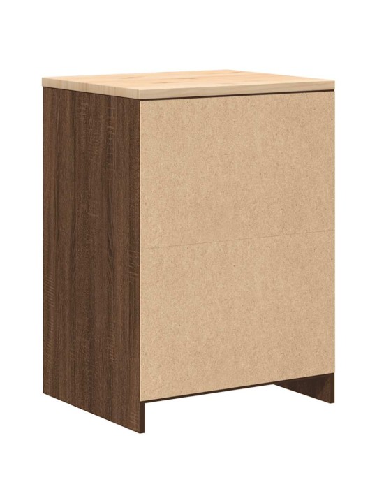 Autotallin säilytyskaappi ruskea tammi 60x51x85 cm täysi mänty