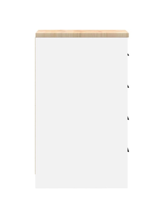 Autotallin säilytyskaappi valkoinen 30x51x85 cm täysi mänty