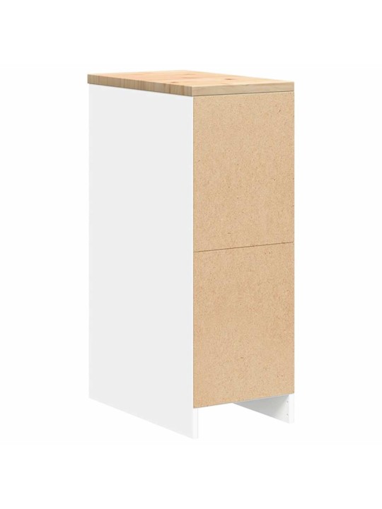 Autotallin säilytyskaappi valkoinen 30x51x85 cm täysi mänty