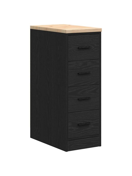 Autotallin säilytyskaappi musta 30x51x85 cm täysi mänty