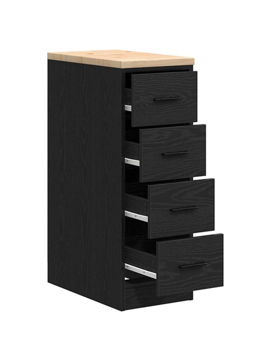 Autotallin säilytyskaappi musta 30x51x85 cm täysi mänty