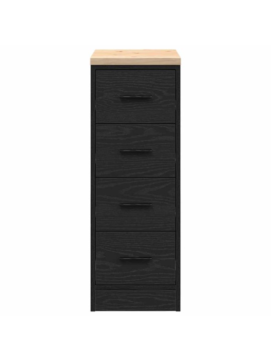 Autotallin säilytyskaappi musta 30x51x85 cm täysi mänty