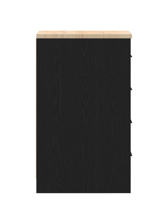Autotallin säilytyskaappi musta 30x51x85 cm täysi mänty