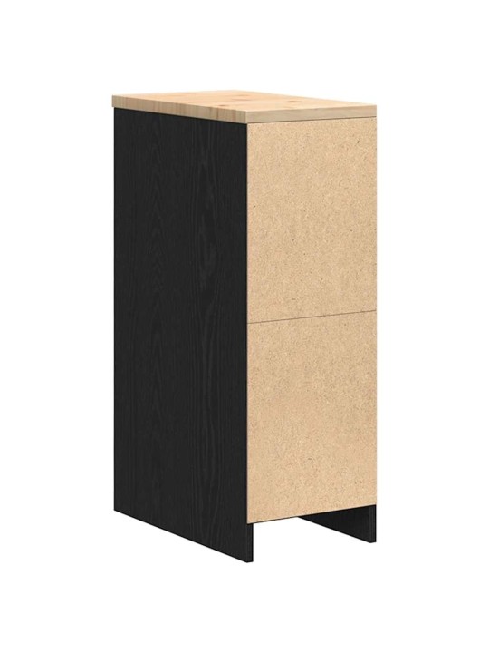 Autotallin säilytyskaappi musta 30x51x85 cm täysi mänty