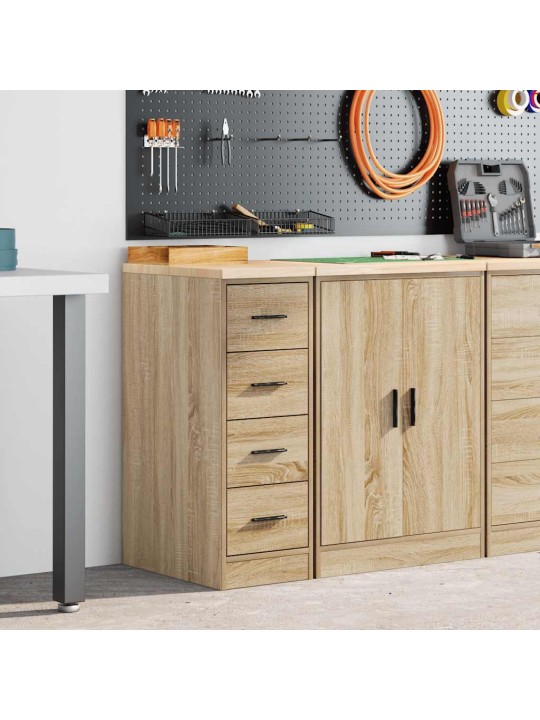 Autotallin säilytyskaappi sonoma tammi 30x51x85 cm täysi mänty
