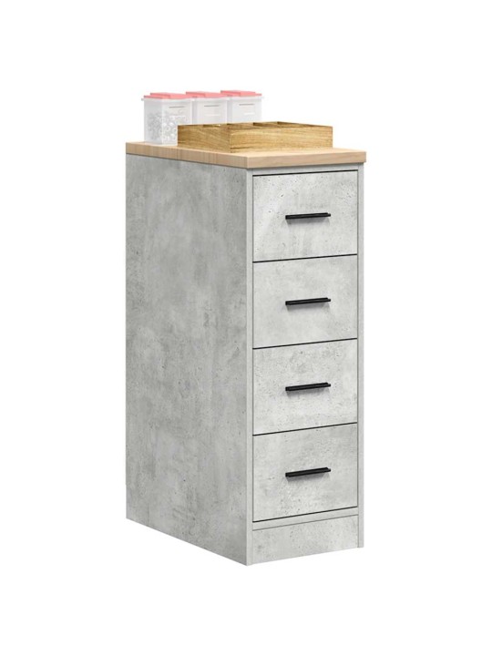 Autotallin säilytyskaappi betoni harmaa 30x51x85 cm täysi mänty