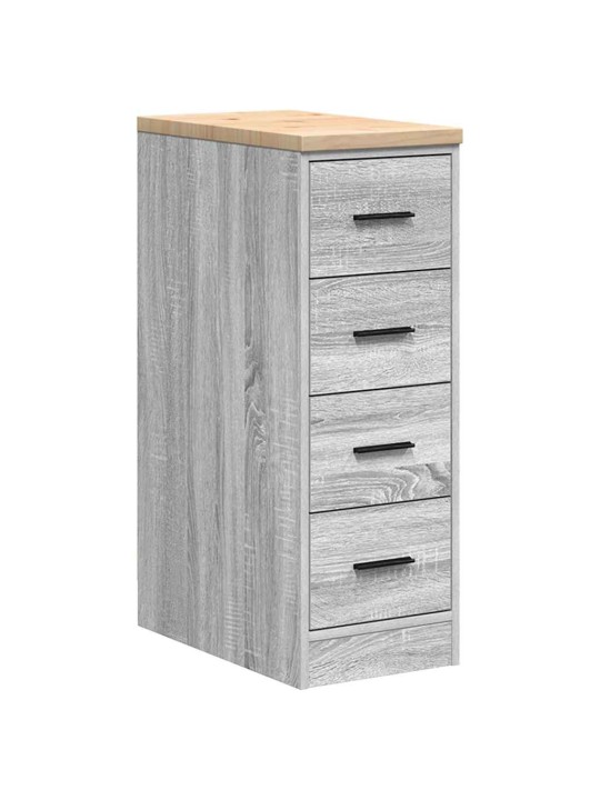 Autotallin säilytyskaappi harmaa sonoma 30x51x85 cm täysi mänty