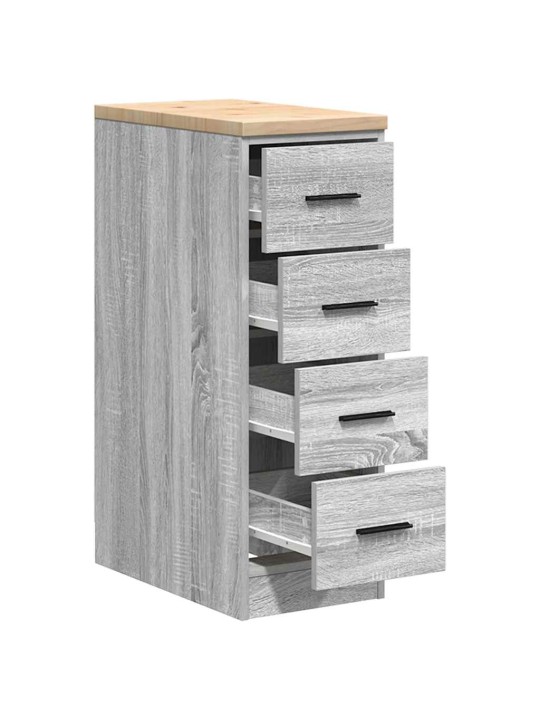 Autotallin säilytyskaappi harmaa sonoma 30x51x85 cm täysi mänty