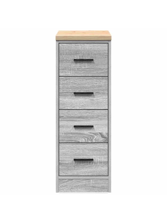 Autotallin säilytyskaappi harmaa sonoma 30x51x85 cm täysi mänty