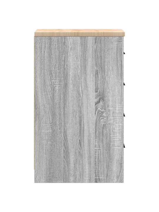 Autotallin säilytyskaappi harmaa sonoma 30x51x85 cm täysi mänty