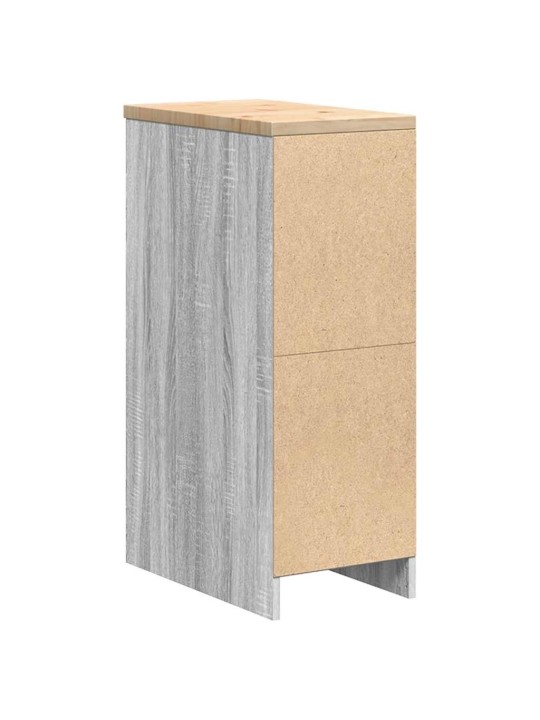 Autotallin säilytyskaappi harmaa sonoma 30x51x85 cm täysi mänty