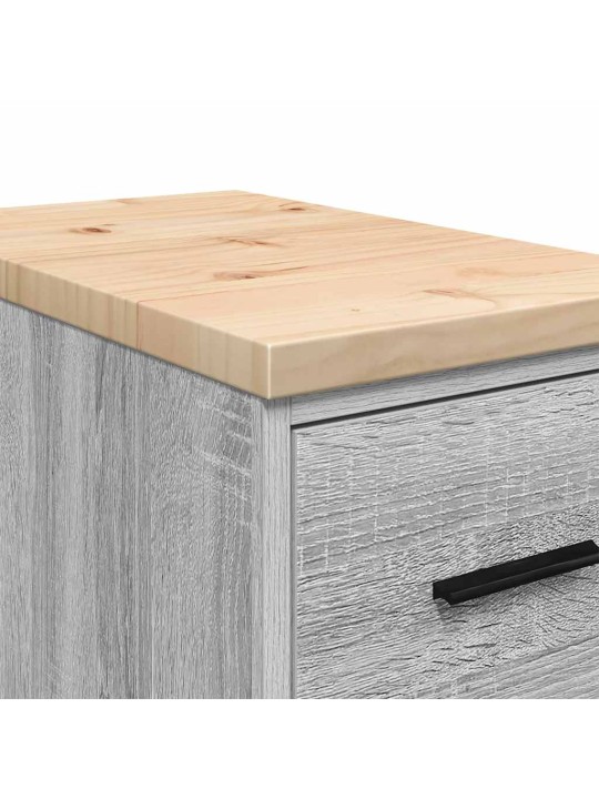 Autotallin säilytyskaappi harmaa sonoma 30x51x85 cm täysi mänty