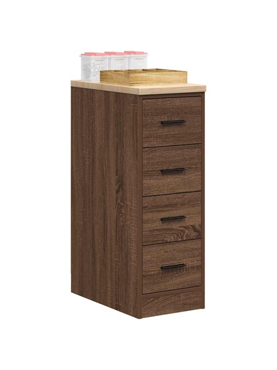 Autotallin säilytyskaappi ruskea tammi 30x51x85 cm täysi mänty