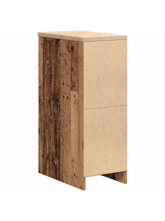 Autotallin säilytyskaappi vanha puu 30x51x85 cm täysi mänty