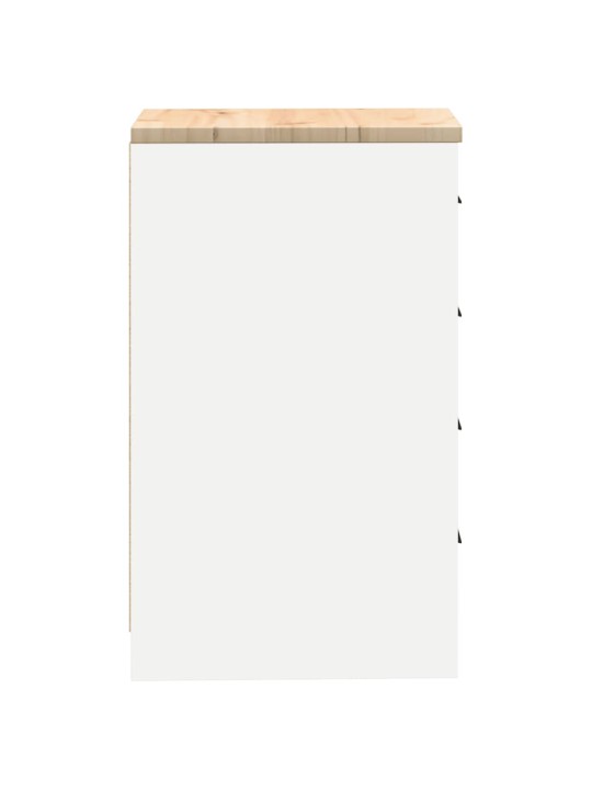Autotallin säilytyskaappi valkoinen 40x51x85 cm täysi mänty