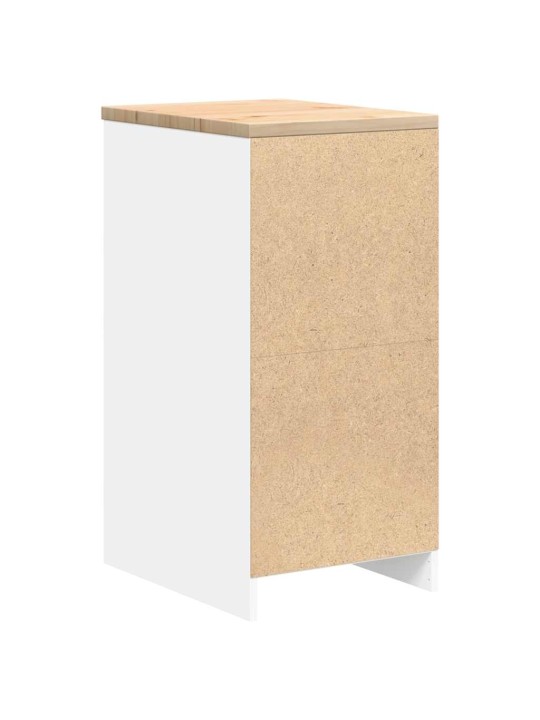 Autotallin säilytyskaappi valkoinen 40x51x85 cm täysi mänty