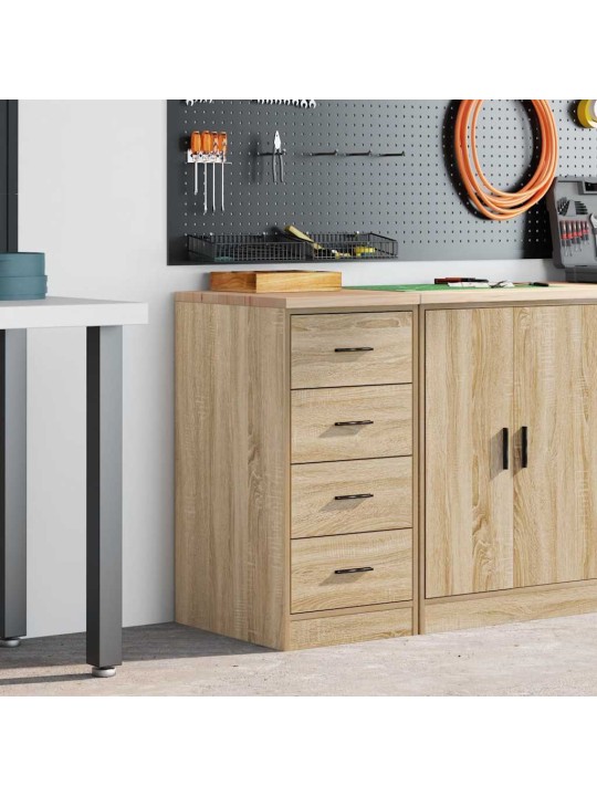 Autotallin säilytyskaappi sonoma tammi 40x51x85 cm täysi mänty