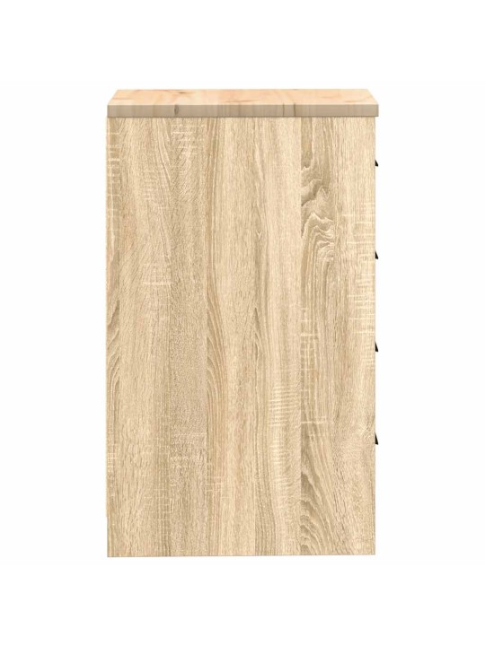 Autotallin säilytyskaappi sonoma tammi 40x51x85 cm täysi mänty