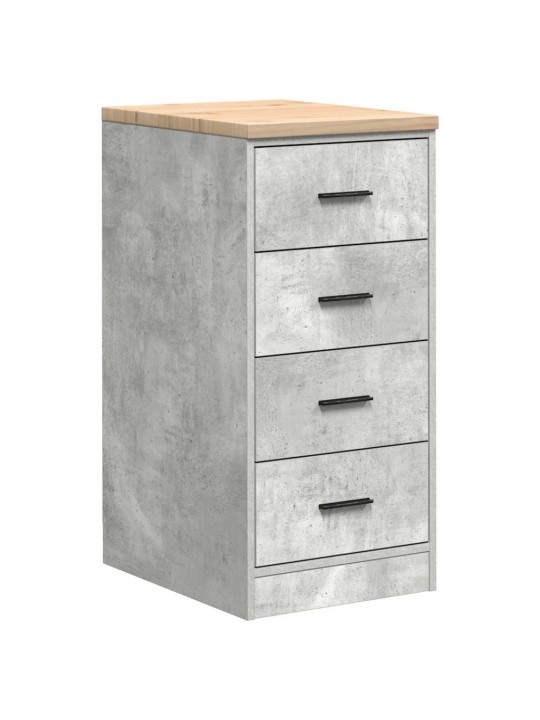 Autotallin säilytyskaappi betoni harmaa 40x51x85 cm täysi mänty
