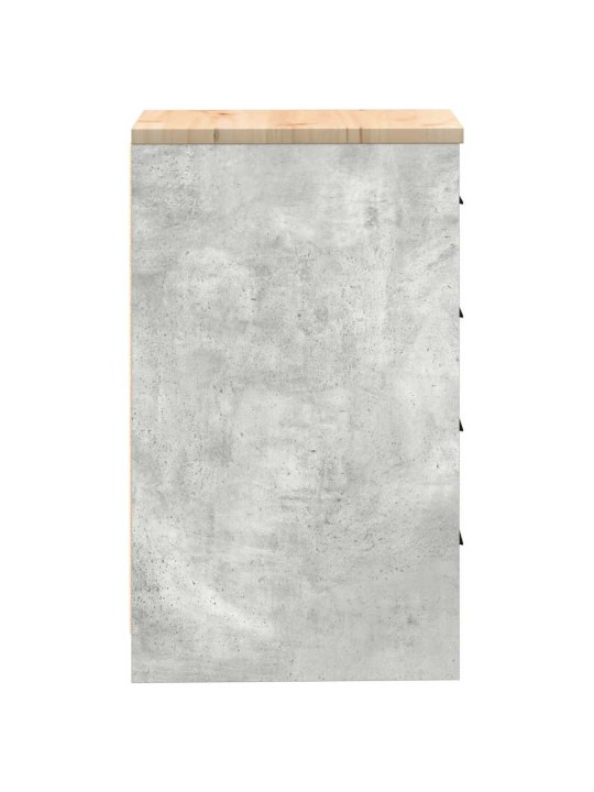 Autotallin säilytyskaappi betoni harmaa 40x51x85 cm täysi mänty