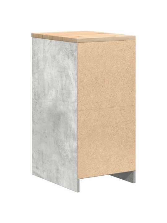 Autotallin säilytyskaappi betoni harmaa 40x51x85 cm täysi mänty