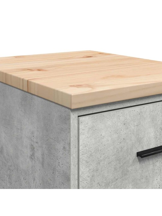 Autotallin säilytyskaappi betoni harmaa 40x51x85 cm täysi mänty