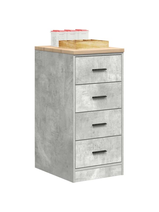 Autotallin säilytyskaappi betoni harmaa 40x51x85 cm täysi mänty