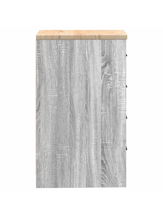 Autotallin säilytyskaappi harmaa sonoma 40x51x85 cm täysi mänty