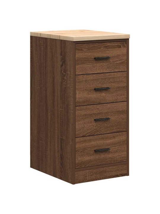 Autotallin säilytyskaappi ruskea tammi 40x51x85 cm täysi mänty