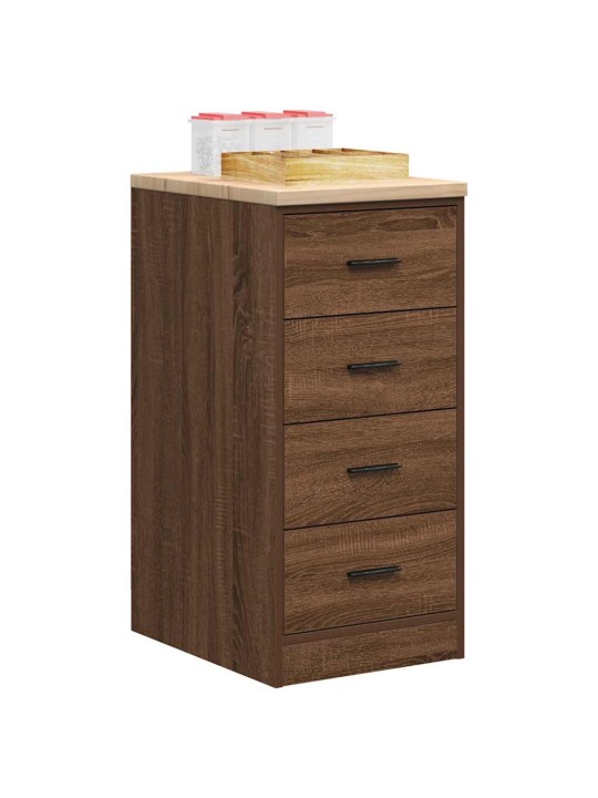 Autotallin säilytyskaappi ruskea tammi 40x51x85 cm täysi mänty