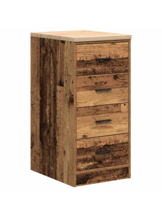 Autotallin säilytyskaappi vanha puu 40x51x85 cm täysi mänty