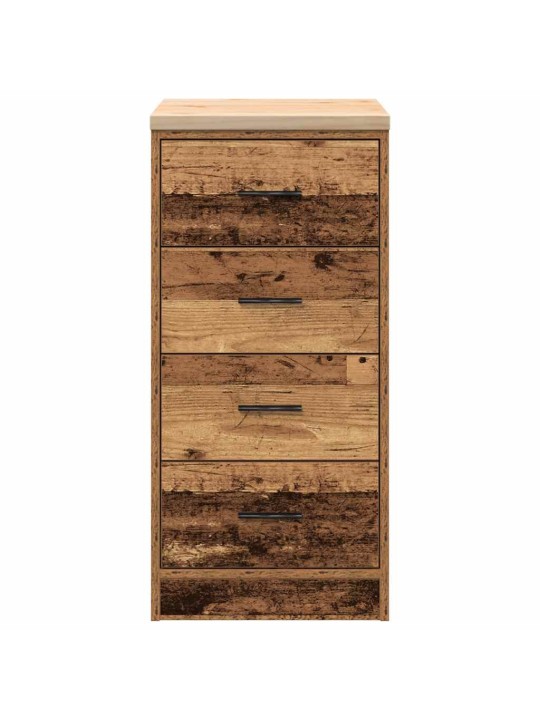Autotallin säilytyskaappi vanha puu 40x51x85 cm täysi mänty