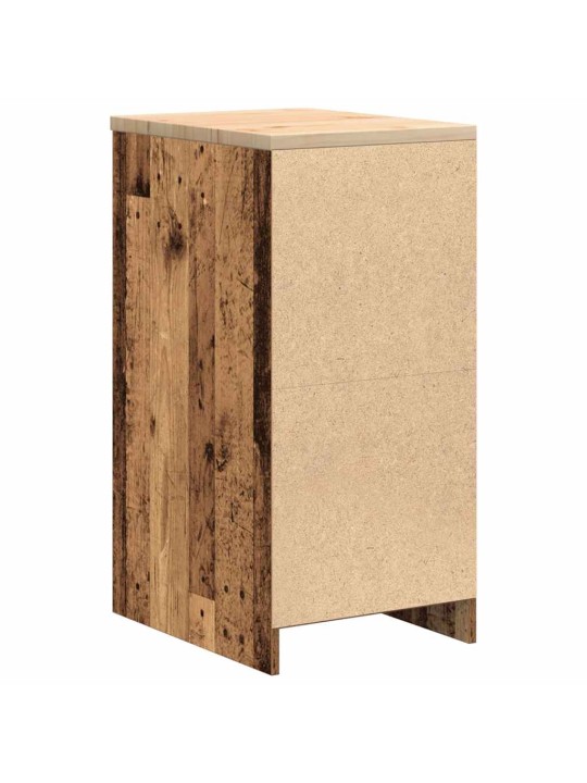 Autotallin säilytyskaappi vanha puu 40x51x85 cm täysi mänty