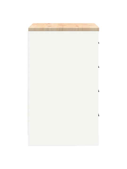 Autotallin säilytyskaappi valkoinen 60x51x85 cm täysi mänty