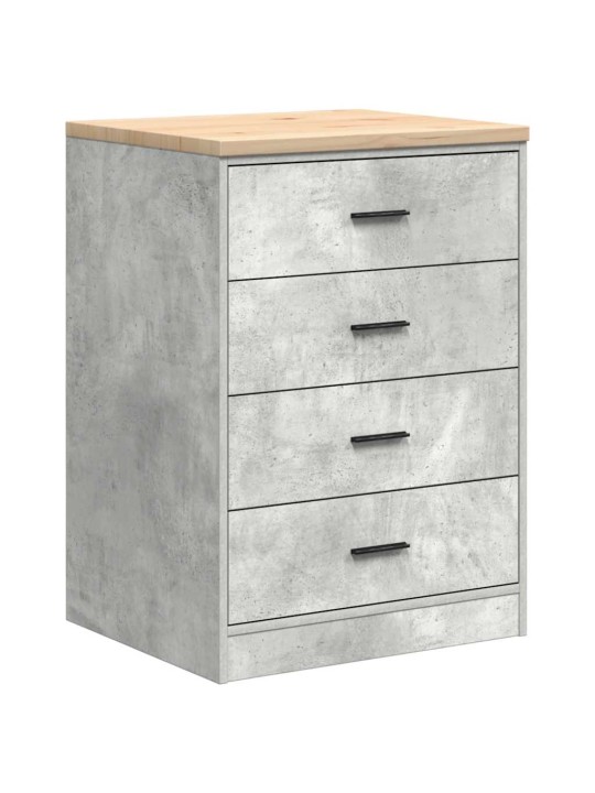 Autotallin säilytyskaappi betoni harmaa 60x51x85 cm täysi mänty