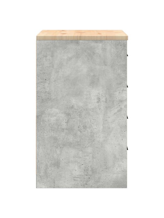 Autotallin säilytyskaappi betoni harmaa 60x51x85 cm täysi mänty