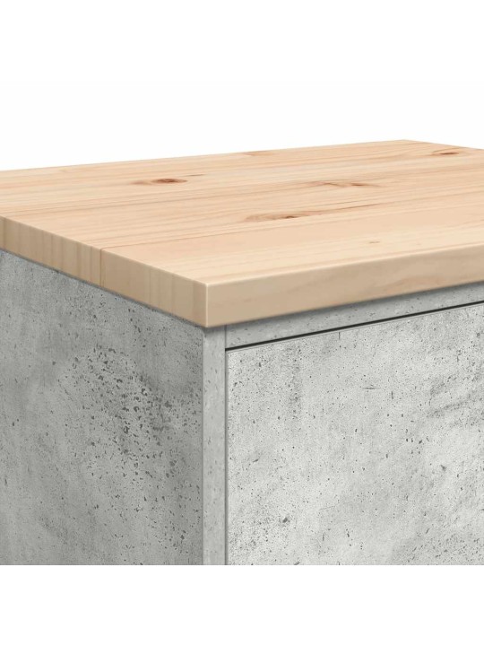 Autotallin säilytyskaappi betoni harmaa 60x51x85 cm täysi mänty