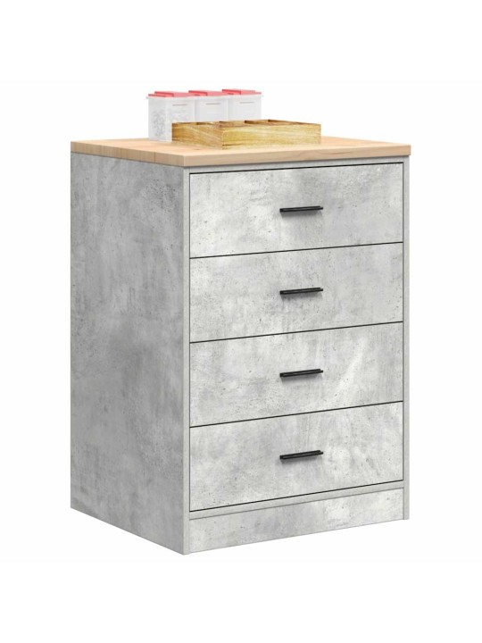 Autotallin säilytyskaappi betoni harmaa 60x51x85 cm täysi mänty