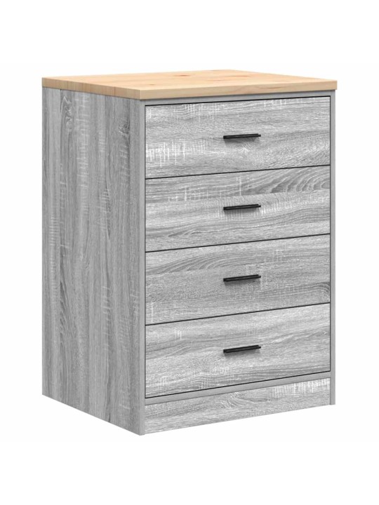 Autotallin säilytyskaappi harmaa sonoma 60x51x85 cm täysi mänty