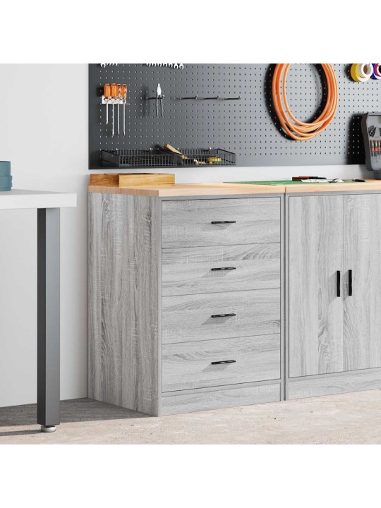 Autotallin säilytyskaappi harmaa sonoma 60x51x85 cm täysi mänty