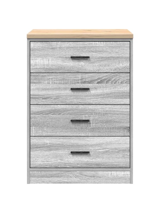 Autotallin säilytyskaappi harmaa sonoma 60x51x85 cm täysi mänty