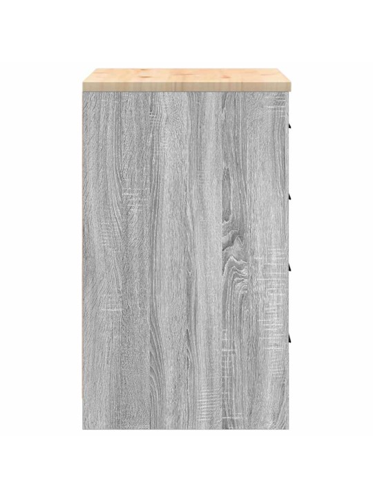 Autotallin säilytyskaappi harmaa sonoma 60x51x85 cm täysi mänty