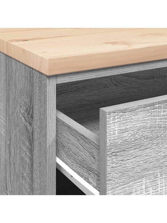 Autotallin säilytyskaappi harmaa sonoma 60x51x85 cm täysi mänty